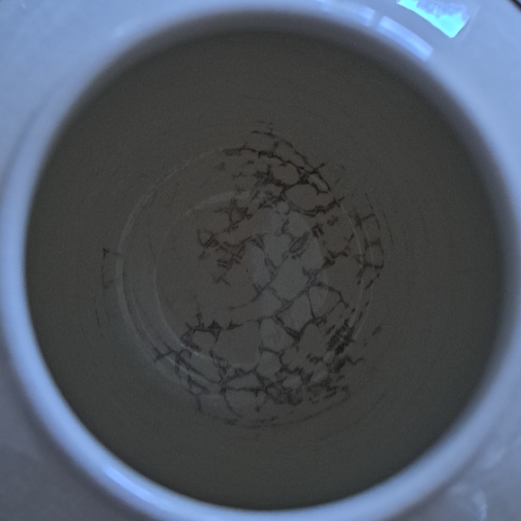 Charming White Ceramic Jar with Gold Accents - Picture 6 of 7